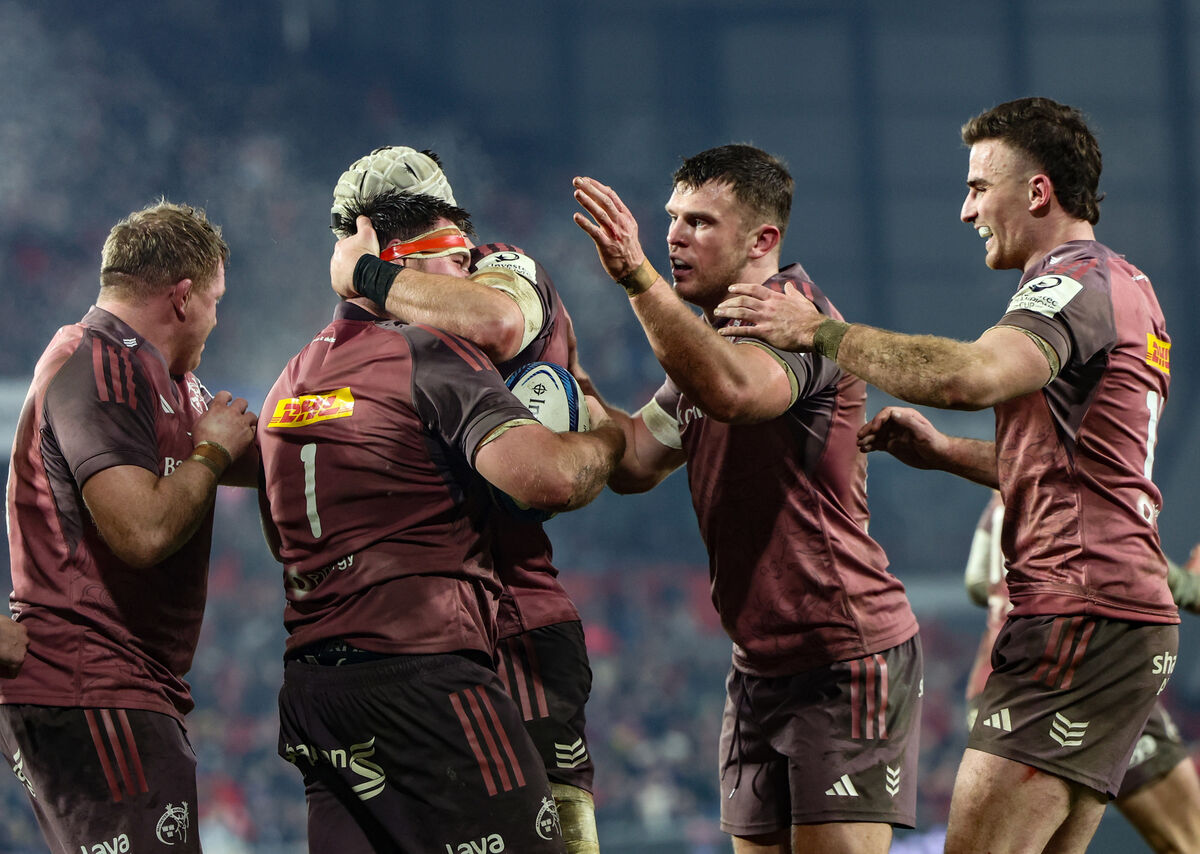 Dian Bleuler after his try last Saturday. Picture: INPHO/Billy Stickland