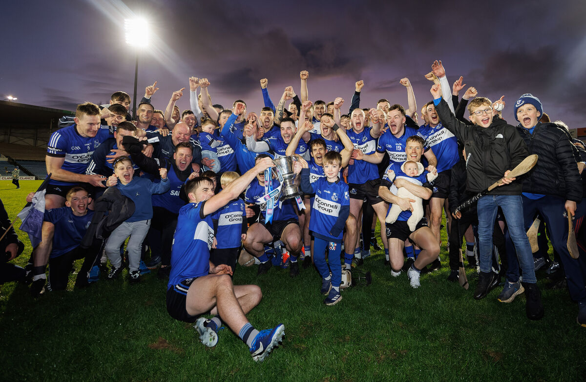 The Sarsfields team celebrate Munster success. Picture: ©INPHO/James Crombie The Sarsfields team celebrate Munster success. Picture: ©INPHO/James Crombie