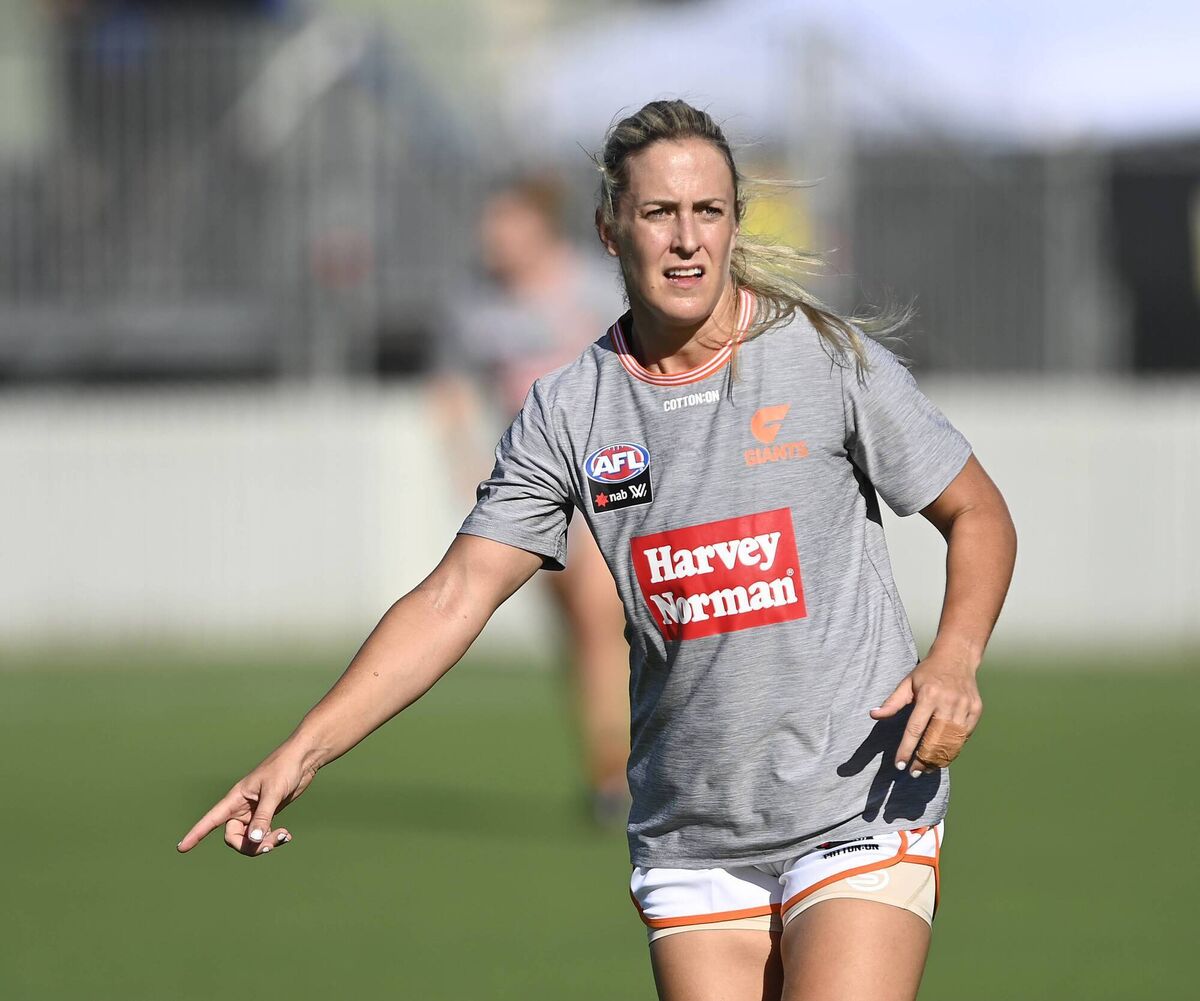 Bríd Stack warms up before the AFLW match between the Gold Coast Suns and the Greater Western Sydney Giants. Picture: Ian Hitchcock, Getty Images Bríd Stack warms up before the AFLW match between the Gold Coast Suns and the Greater Western Sydney Giants. Picture: Ian Hitchcock, Getty Images