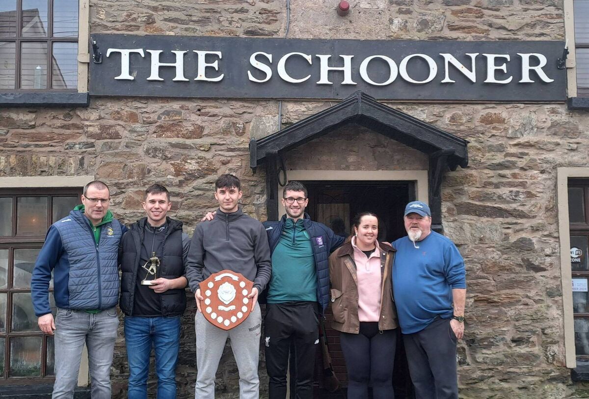 The Aghada poc fada winning team. 