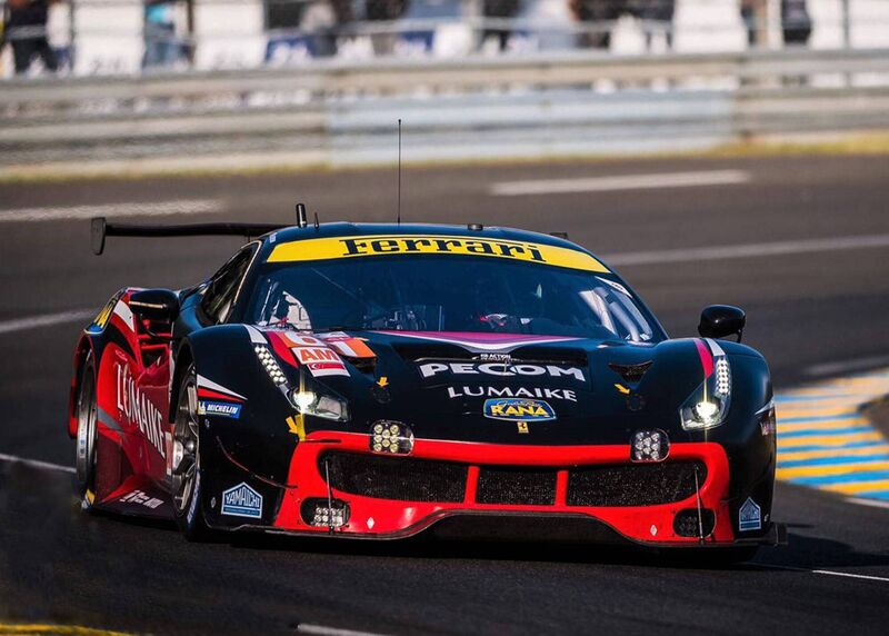 Matt Griffin in the Clearwater Racing Ferrari 488 GTE. Picture: Adam Prescott, Prescott Photography. Matt Griffin in the Clearwater Racing Ferrari 488 GTE. Picture: Adam Prescott, Prescott Photography.