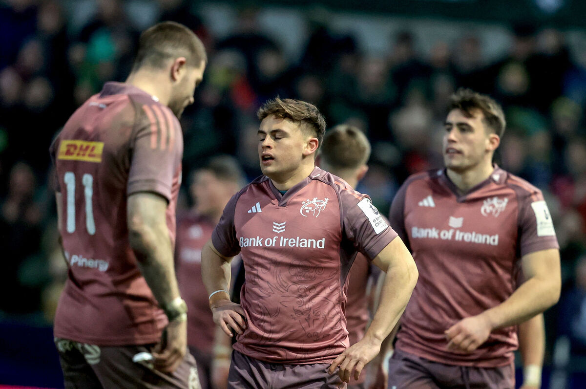 Munster’s Tony Butler dejected after his side conceded a try to Northampton. Picture: INPHO/Dan Sheridan Munster’s Tony Butler dejected after his side conceded a try to Northampton. Picture: INPHO/Dan Sheridan