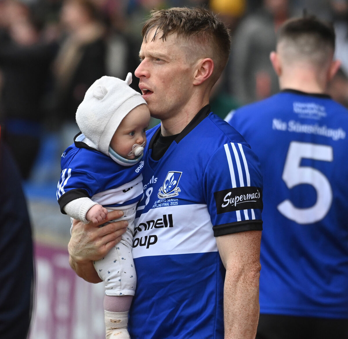 Sarsfields' Eoin O'Sullivan and his daughter Bláthnaidh. Picture: Eddie O'Hare