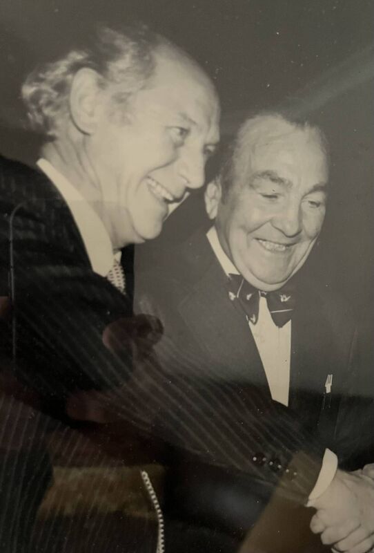 Taoiseach Jack Lynch with his great friend Paddy ‘the Champ’ Martin. Picture courtesy of Seán Martin.