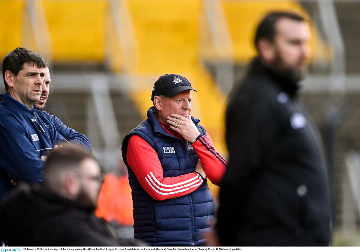 Cork manager John Cleary during the Meath match two years ago. Picture: Piaras Ó Mídheach/Sportsfile