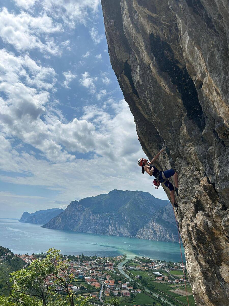 Eimir McSwiggan climbing in Italy. She says she wants to develop ice climbing in Ireland. Eimir McSwiggan climbing in Italy. She says she wants to develop ice climbing in Ireland.