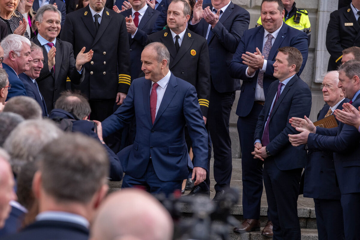 Newly nominated Taoiseach Micheál Martin outside Leinster House this morning. Photograph: Alan Rowlette / © RollingNews.ie Newly nominated Taoiseach Micheál Martin outside Leinster House this morning. Photograph: Alan Rowlette / © RollingNews.ie