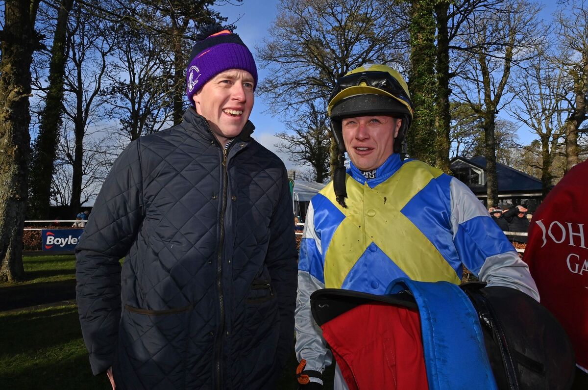 Rocky's Diamond and Shane Fitzgerald won the John Mulhern Galmoy Hurdle (Grade 2) for trainer Declan Queally. Rocky's Diamond and Shane Fitzgerald won the John Mulhern Galmoy Hurdle (Grade 2) for trainer Declan Queally.