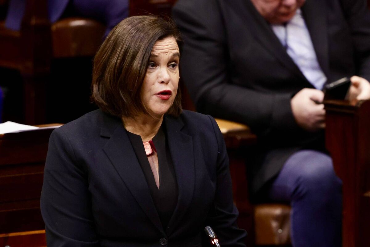 Sinn Féin leader Mary Lou McDonald speaking in the Dáil. Sinn Féin leader Mary Lou McDonald speaking in the Dáil.