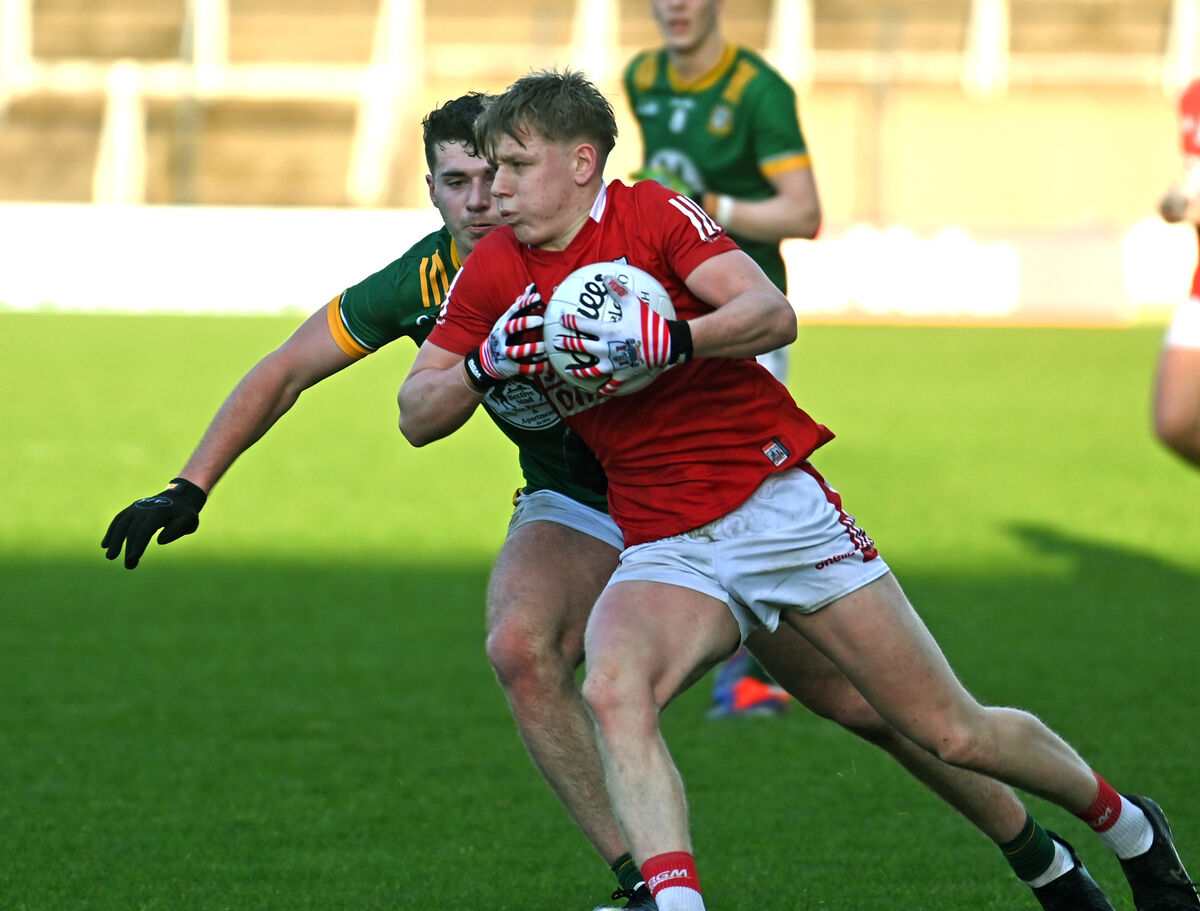Cork's Dara Sheedy goes past Meath's James Reeves during the under 20 football challenge at SuperValu Pairc Ui Chaoimh. Picture: Eddie O'Hare Cork's Dara Sheedy goes past Meath's James Reeves during the under 20 football challenge at SuperValu Pairc Ui Chaoimh. Picture: Eddie O'Hare