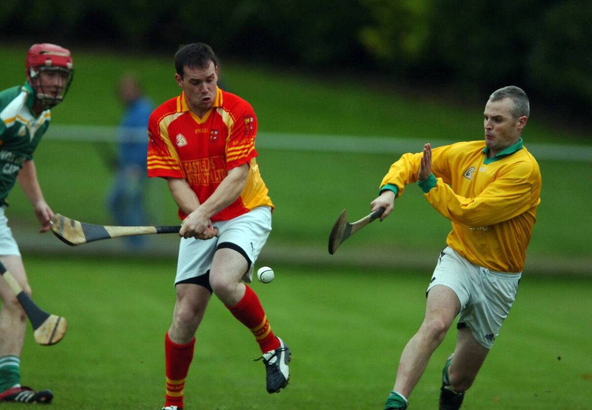 Mallow's Barry Murphy blasts home his goal past Delany's goalkeeper Ger Maher during the Evening Echo Cork IH relegation playoff at Fermoy.  Picture: Eddie O'Hare
