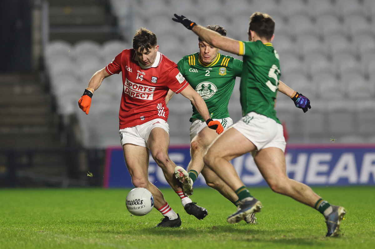 Chris Óg Jones scores a goal against Meath. Picture: INPHO/Natasha Barton