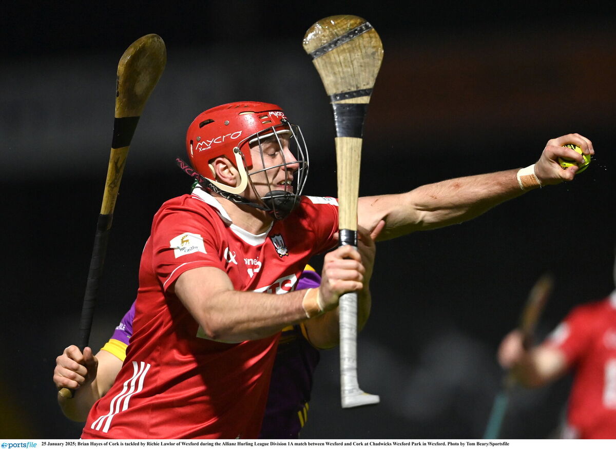 Brian Hayes grabs the sliotar against Wexford. Picture: Tom Beary/Sportsfile