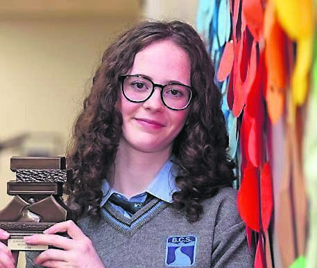Olivia Gandini, with her Junior Certificate Achievement Award, at Ballincollig Community School. Picture: Jim Coughlan
Olivia Gandini, with her Junior Certificate Achievement Award, at Ballincollig Community School. Picture: Jim Coughlan