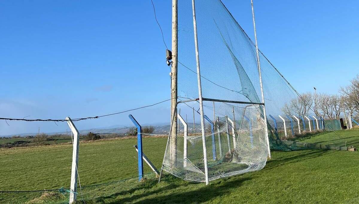 Ballyphehane GAA shared photos of the damage to Redmonds GAA Grounds as a result of Storm Éowyn. Picture: Ballyphehane GAA