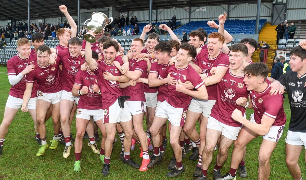  Bishopstown celebrate their victory over Beara in the County U21 A FC final last year. Picture: David Keane