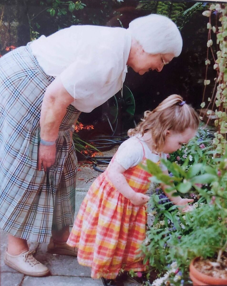 Mair Kelly with her grandmother, also named Mair.