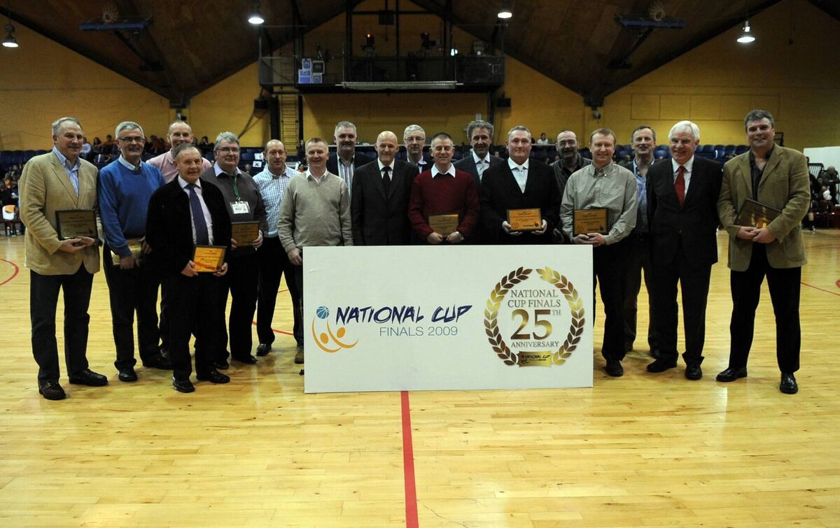 Team Britvic Blue Demons and St Vincents who contested the first national cup 25 years ago were honoured at the national finals at the Basketball arena, in Tallaght 