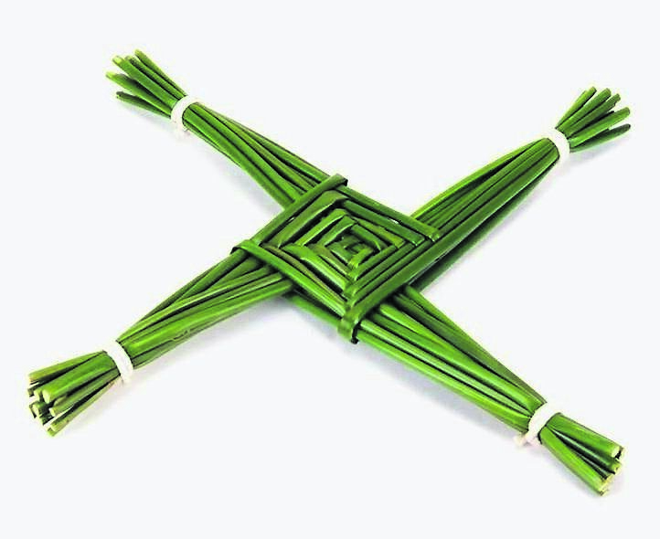 The Brigid’s Cross, traditionally made on the eve of St Brigid’s Day and believed to protect the house it hangs in from fire, evil and hunger.