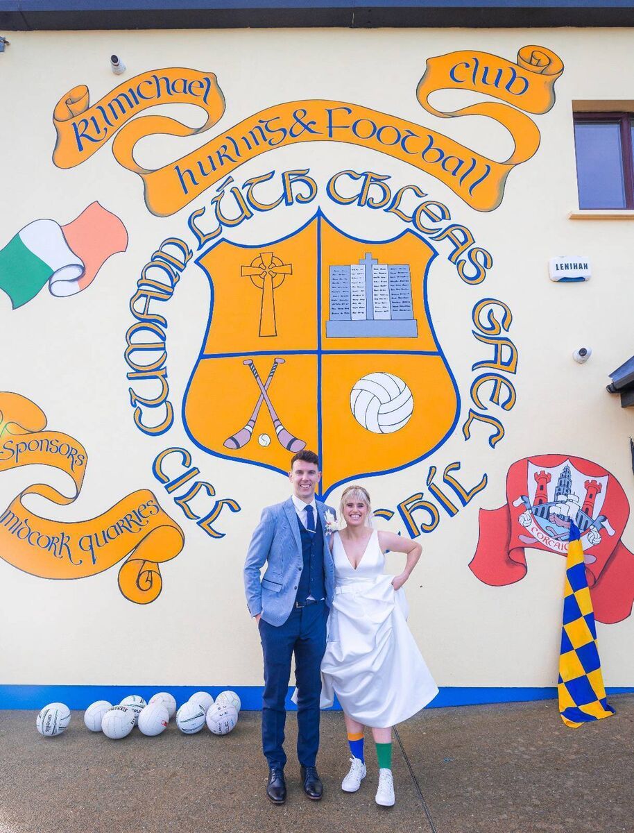 Emma said she and her husband are “GAA-obsessed”.The bride plays for Aghada and Conor plays for Kilmichael. Picture: James O’Driscoll.
Emma said she and her husband are “GAA-obsessed”.The bride plays for Aghada and Conor plays for Kilmichael. Picture: James O’Driscoll.