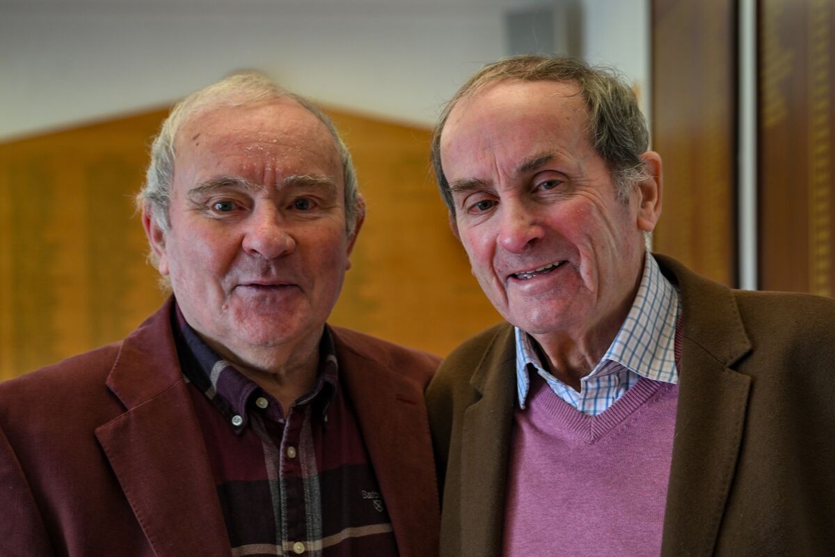 Dave Crowley and Jim Dineen pictured at the UCC Demons 40th reunion of Team Britvic in the Mardyke. Picture Chani Anderson
