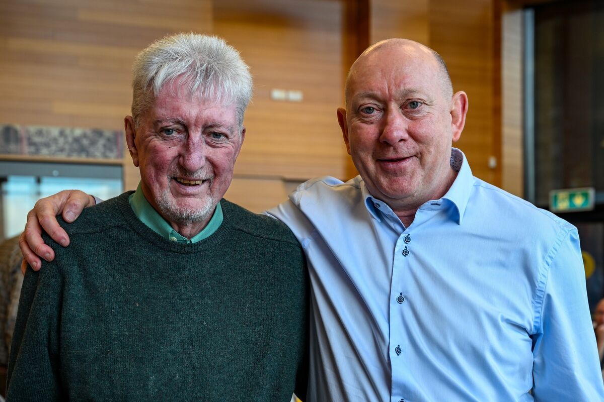 David McGrath and Tony Foley pictured at the UCC Demons 40th reunion of Team Britvic in the Mardyke. Picture Chani Anderson