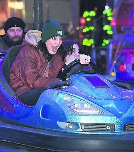 Bernie and Caitlin Hart, Douglas having fun on the dodgem 'bumper cars' at WinterLee at SuperValu Pairc Ui Chaoimh, Cork. Pic Larry Cummins