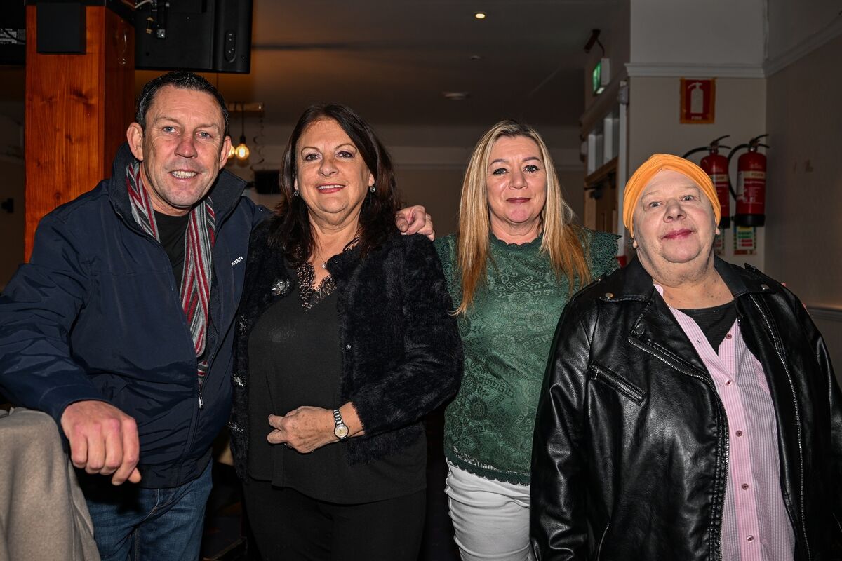 Tony Corcoran, Charlotte O’Driscoll, Melanie Corcoran, and Marion O’Driscoll at the charity concert in aid of Cork Penny Dinners at the Harp Bar in Ballyphehane.