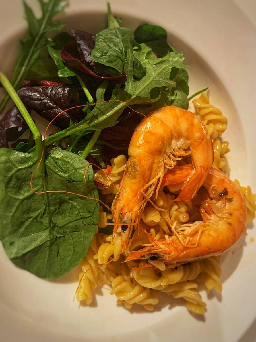 A fiery feast for a romantic dinner for two. 