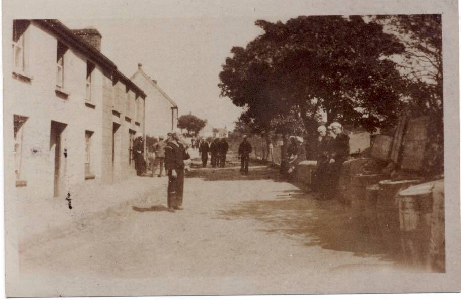 US Navy members at Rerrin Post Office Bere Island.  Image Source: The Lawrence Collection