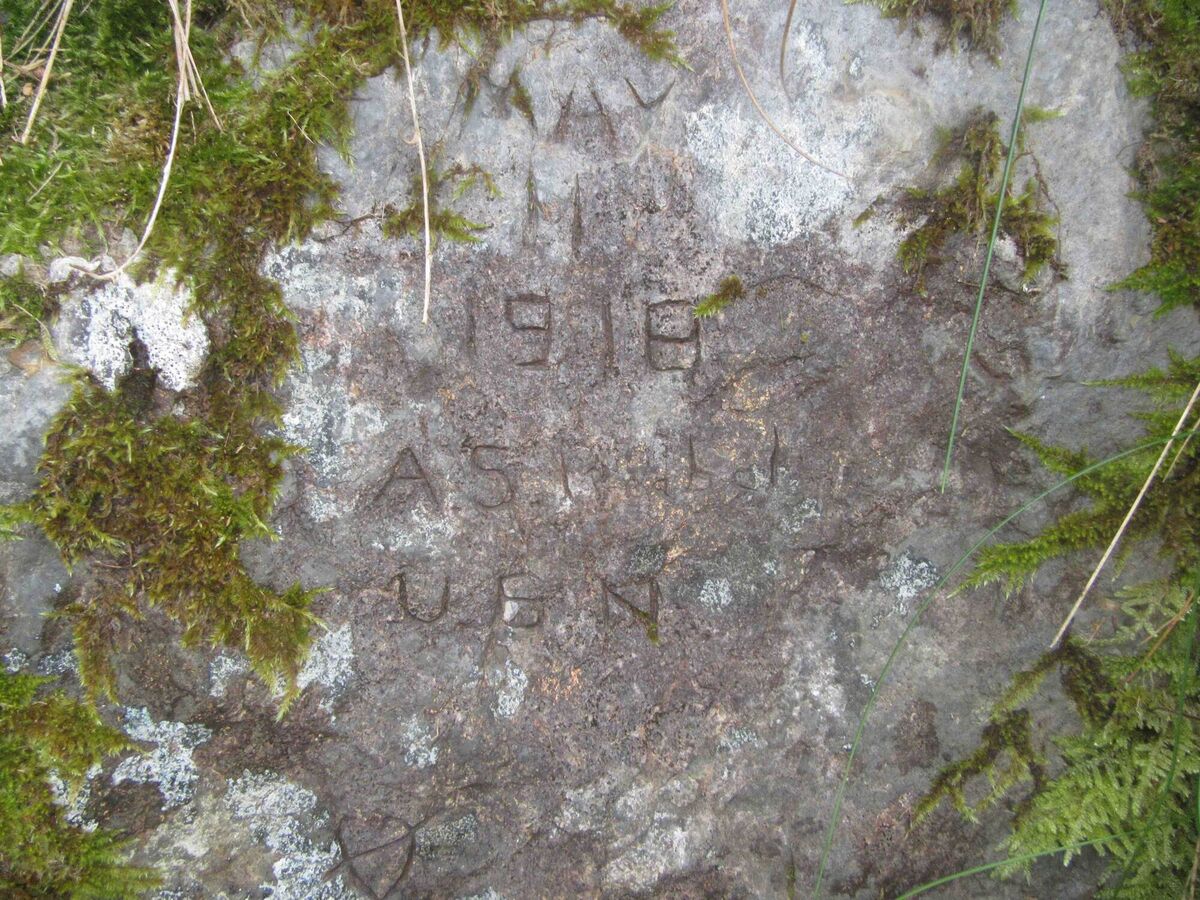 The inscription made on the wall. Image: Helen Riddell