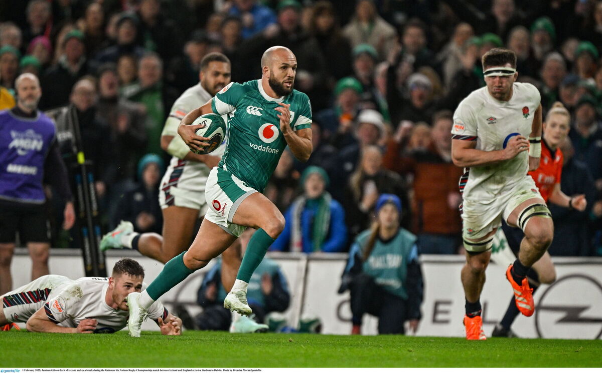 Jamison Gibson-Park of Ireland makes a break at Aviva Stadium. Picture: Brendan Moran/Sportsfile Jamison Gibson-Park of Ireland makes a break at Aviva Stadium. Picture: Brendan Moran/Sportsfile