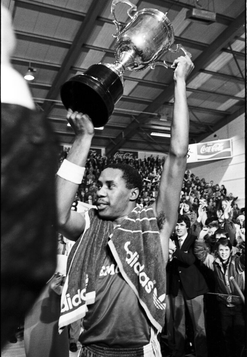 Jasper McElroy with the cup in 1986.