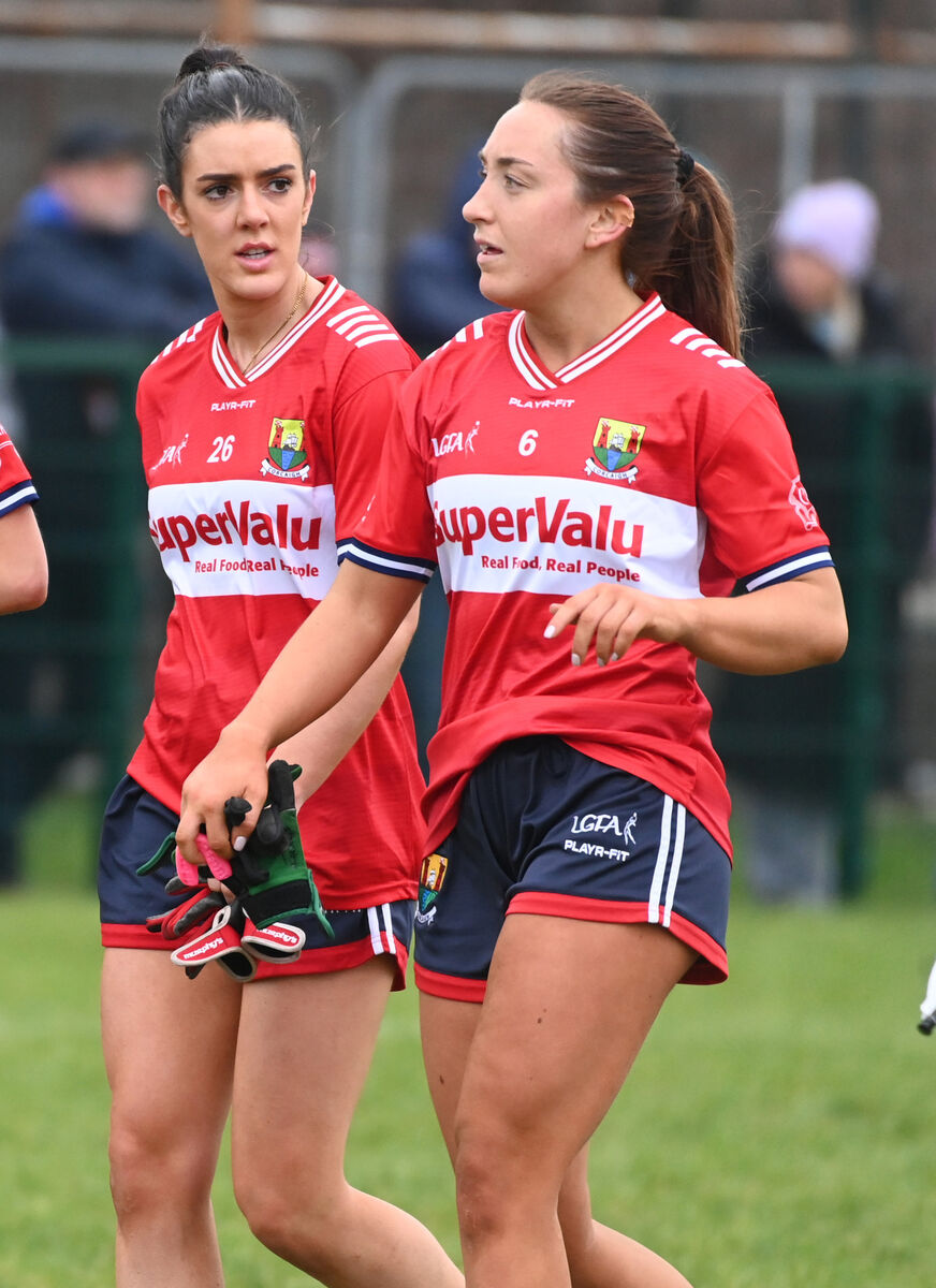 Cork's Erika O'Shea and captain Sarah Leahy after defeating Tipperary. Picture: Eddie O'Hare Cork's Erika O'Shea and captain Sarah Leahy after defeating Tipperary. Picture: Eddie O'Hare