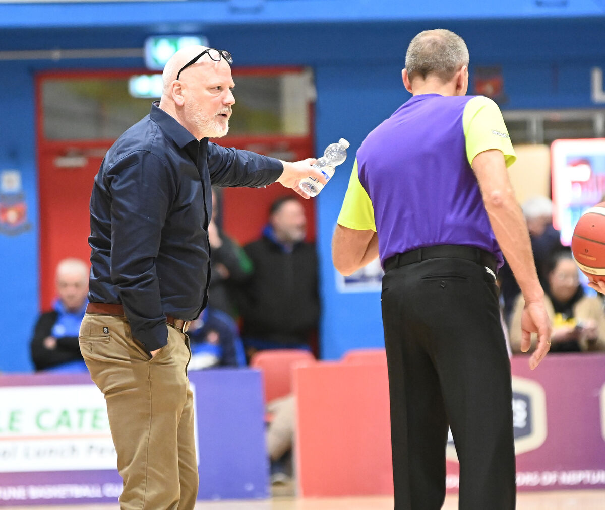 Energywise Ireland Neptune's coach Pat Price against UCC Demons' during the Men's Super League at a packed Neptune stadium. Picture: Eddie O'Hare