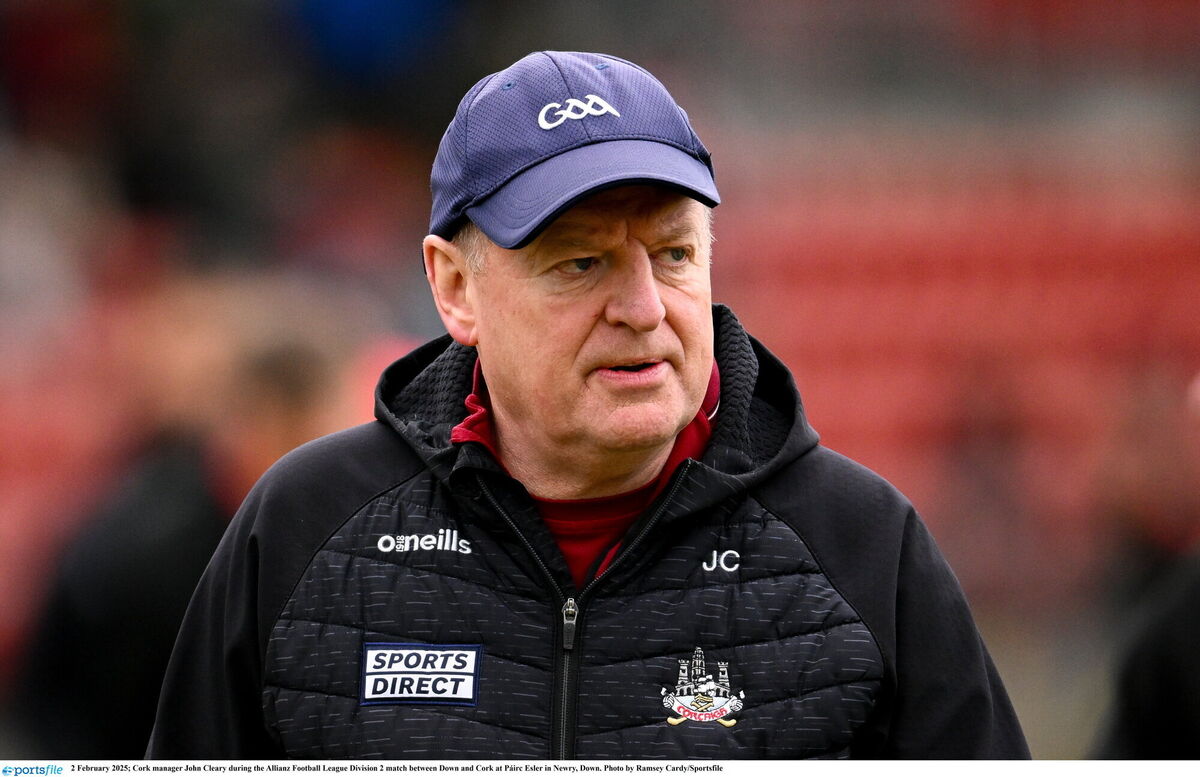 Cork manager John Cleary. Picture: Ramsey Cardy/Sportsfile Cork manager John Cleary. Picture: Ramsey Cardy/Sportsfile