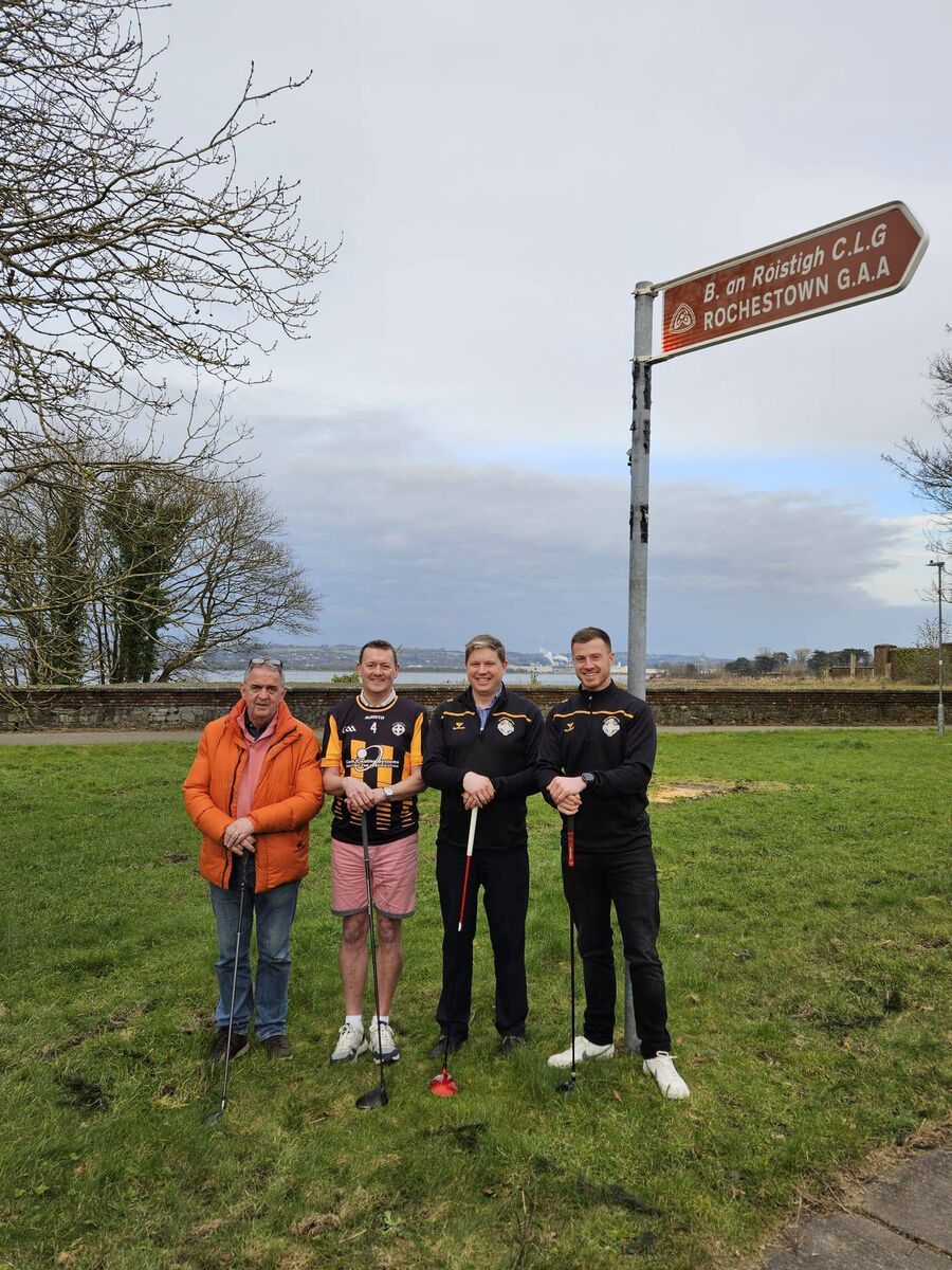 At the launch of Rochestown GAA Club's inaugural golf classic were organising committee members (from left) Matthew McAuliffe, Declan Murphy, David Sheehan and Dean Redican. 