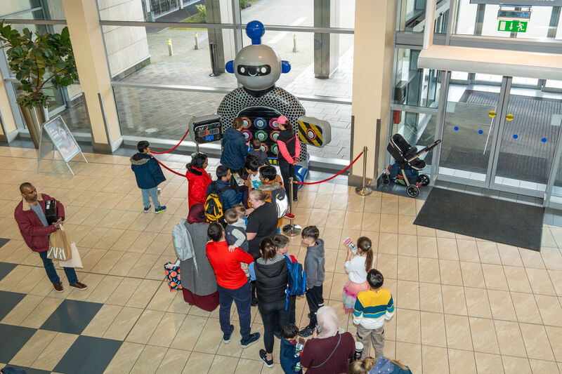 Families queue to meet the robots at Mahon Point Shopping Centre’s 20th anniversary celebration. Picture: Noel Sweeney
Families queue to meet the robots at Mahon Point Shopping Centre’s 20th anniversary celebration. Picture: Noel Sweeney