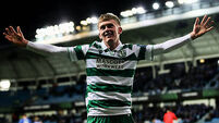 Michael Noonan celebrates after scoring a goal 13/2/2025