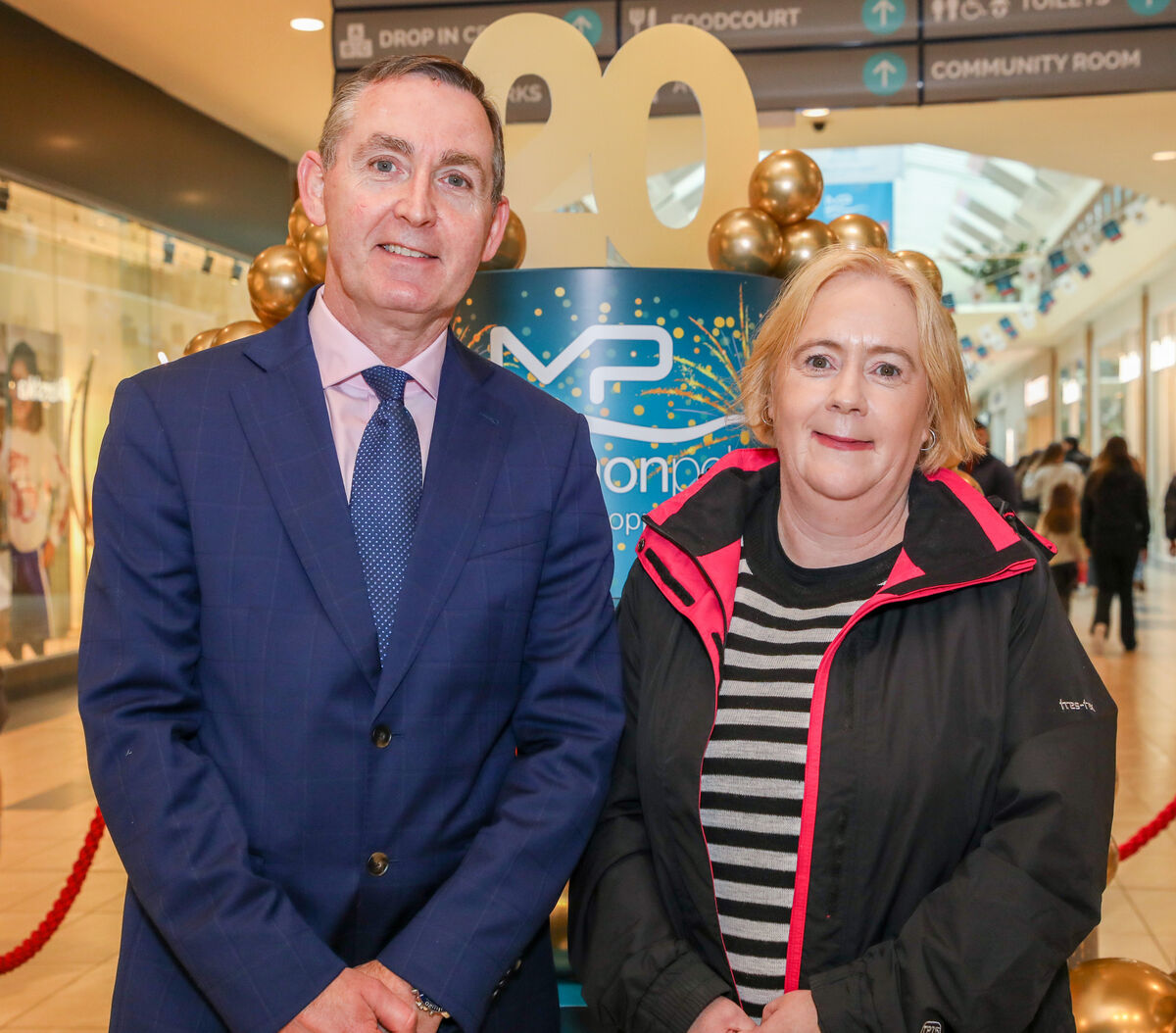 Justin Young, Director of Mahon Point Shopping Centre, pictured with Rhonda Galway, who has worked in the centre's Next store for twenty Years. Justin Young, Director of Mahon Point Shopping Centre, pictured with Rhonda Galway, who has worked in the centre's Next store for twenty Years.