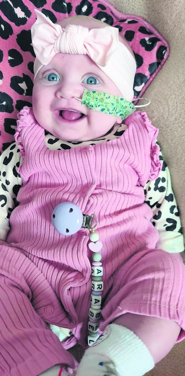 Arabella had to undergo a number of heart procedures in her first year. Arabella had to undergo a number of heart procedures in her first year.