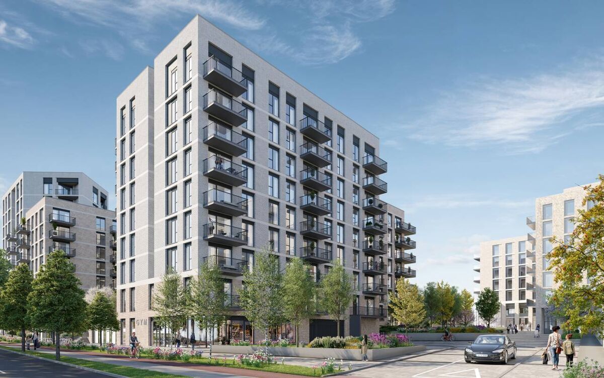 A CGI configuration of the approved LRD at the former Ford Distribution Site on Centre Park Rd in Ballintemple.