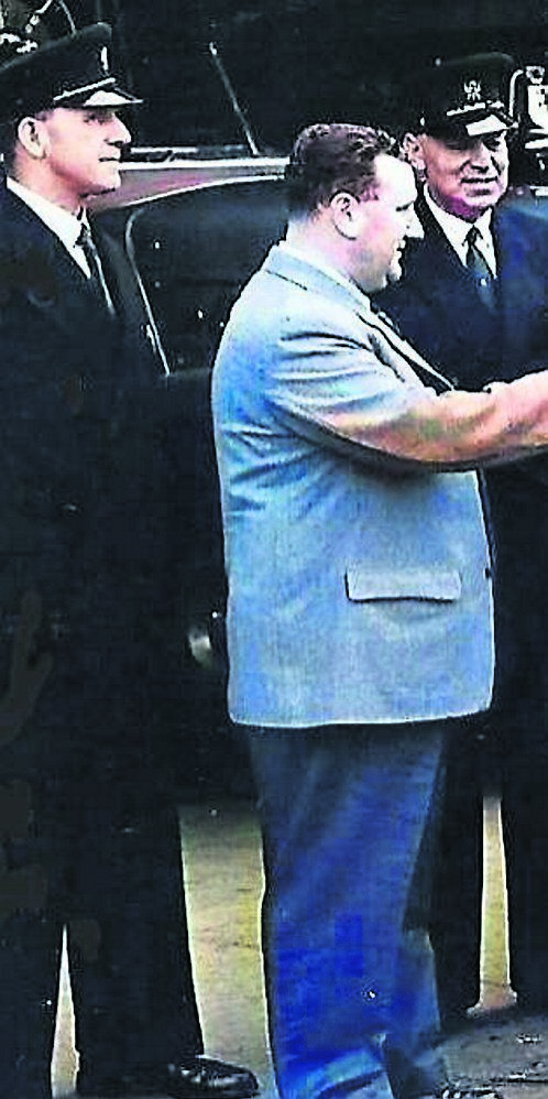 Cork city firemen Matt Poland, Din Joe Fitzgibbon, and Jack Crowley Cork city firemen Matt Poland, Din Joe Fitzgibbon, and Jack Crowley