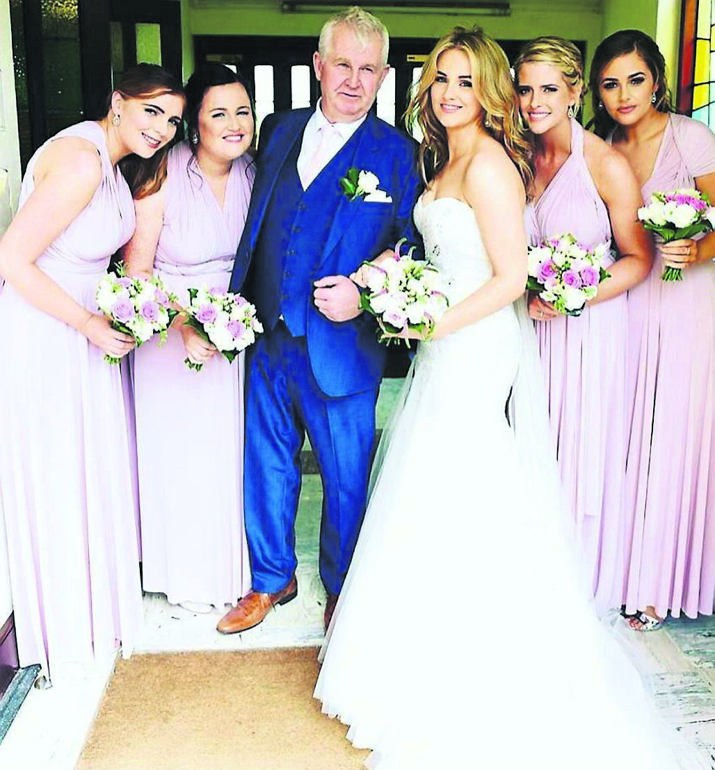 Dr Gillian O’Shea Brown just before walking down the aisle to get wed in Carrignavar Church, with her father Timothy O’Shea and bridesmaids Caroline Glennon (nee Healy), Joanna Power, Kate Healy and Aoife Bourke Dr Gillian O’Shea Brown just before walking down the aisle to get wed in Carrignavar Church, with her father Timothy O’Shea and bridesmaids Caroline Glennon (nee Healy), Joanna Power, Kate Healy and Aoife Bourke