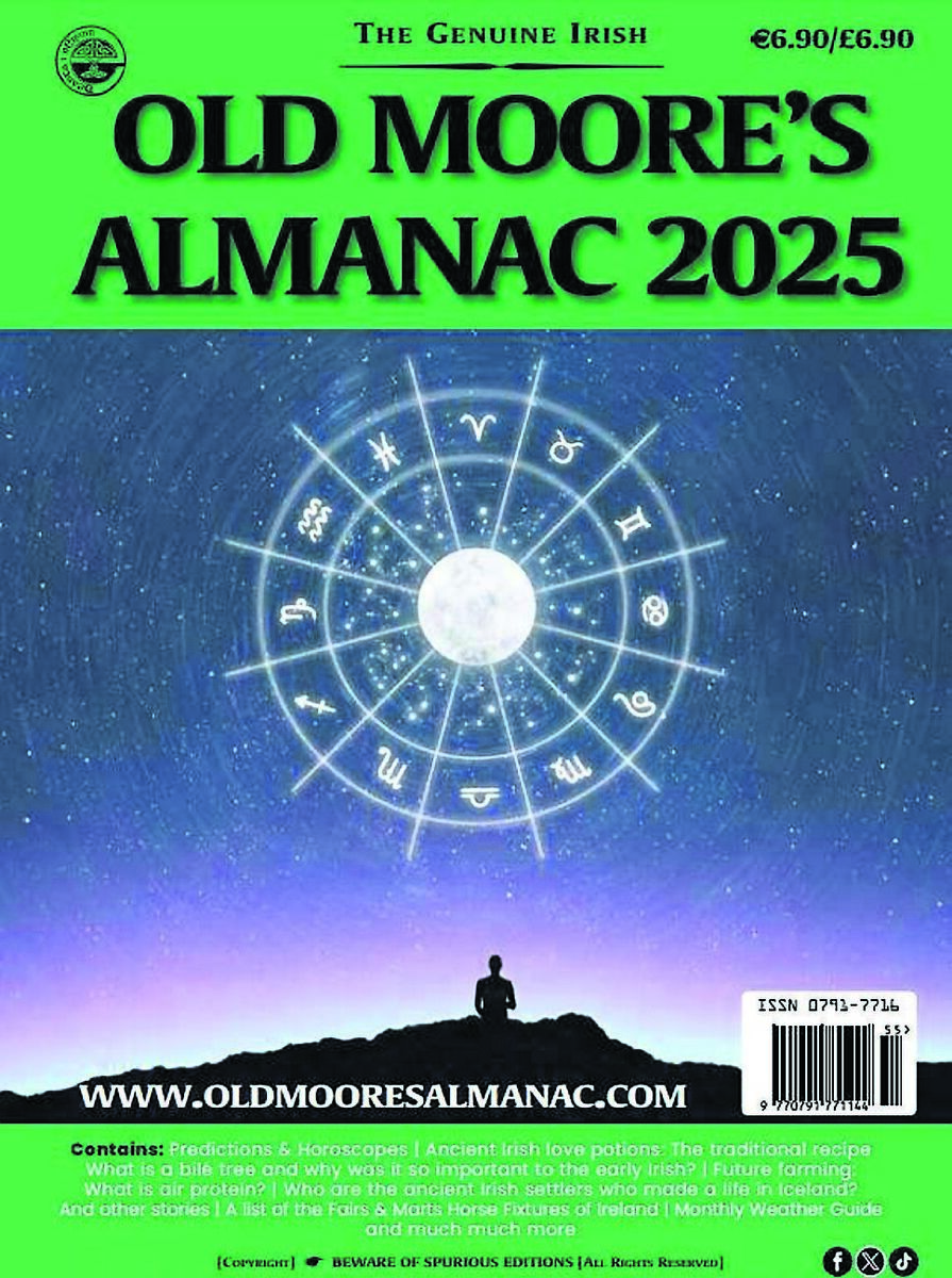 Old Moore’s Almanac started its life as the ‘Irish Merlin’ in 1764, and contains predictions for the year ahead