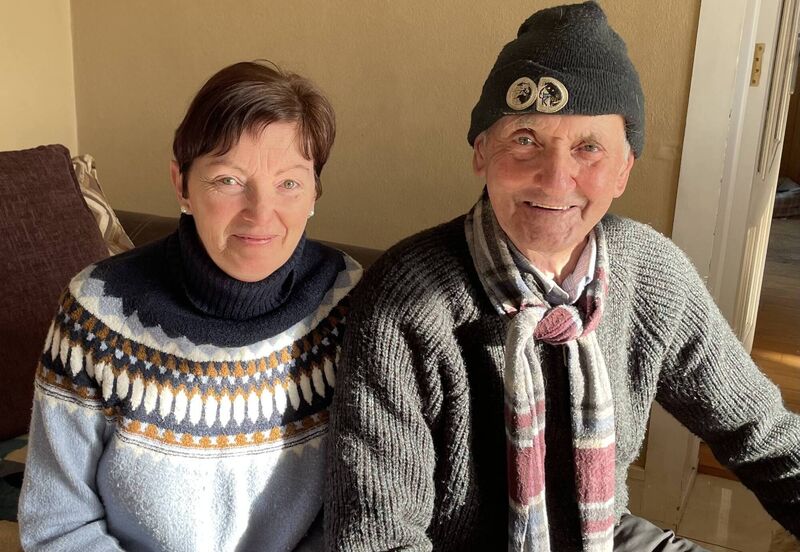 Mary McCarthy with her dad, Paddy. Picture Aisling Meath
