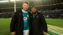 Peter O'Mahony and Bundee Aki after the game 9/2/2025