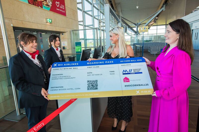 At the launch of MII Cork’s ‘Come Fly With Me’ Ball 2025 were: Nora Desmond, Sama Aljboorly, Swissport; Jessica Heaphy of Good Shepherd Cork, this year’s charity partner, and Katie Power, MII Cork Ball chair. Take off is on Saturday, March 1, at the Vienna Woods Hotel for an evening of glitz, generosity, and fabulous surprises. Book now at MII.ie. Picture: Peter P Photo’s
At the launch of MII Cork’s ‘Come Fly With Me’ Ball 2025 were: Nora Desmond, Sama Aljboorly, Swissport; Jessica Heaphy of Good Shepherd Cork, this year’s charity partner, and Katie Power, MII Cork Ball chair. Take off is on Saturday, March 1, at the Vienna Woods Hotel for an evening of glitz, generosity, and fabulous surprises. Book now at MII.ie. Picture: Peter P Photo’s