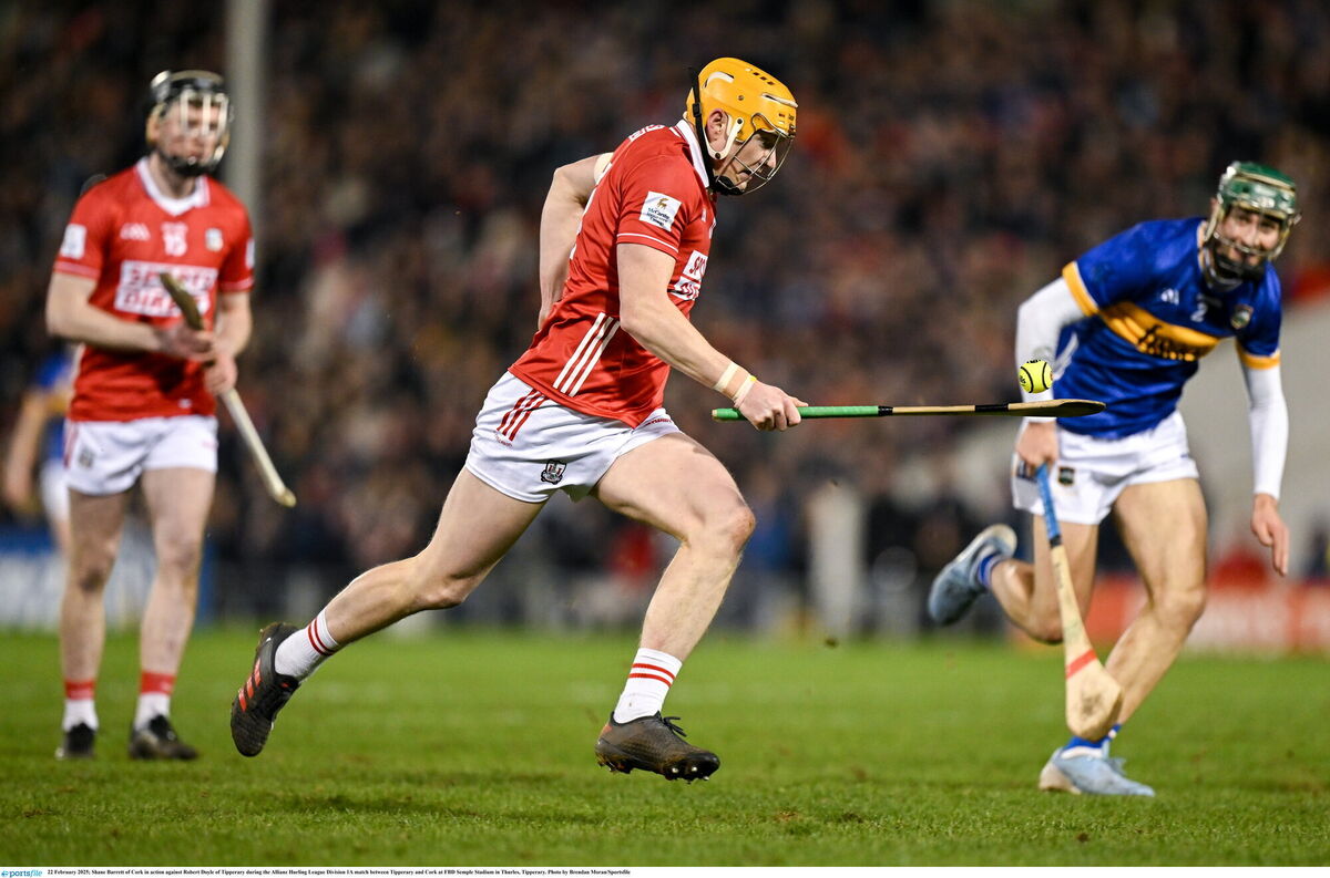 Shane Barrett drives at the Tipperary defence. Picture: Brendan Moran/Sportsfile Shane Barrett drives at the Tipperary defence. Picture: Brendan Moran/Sportsfile