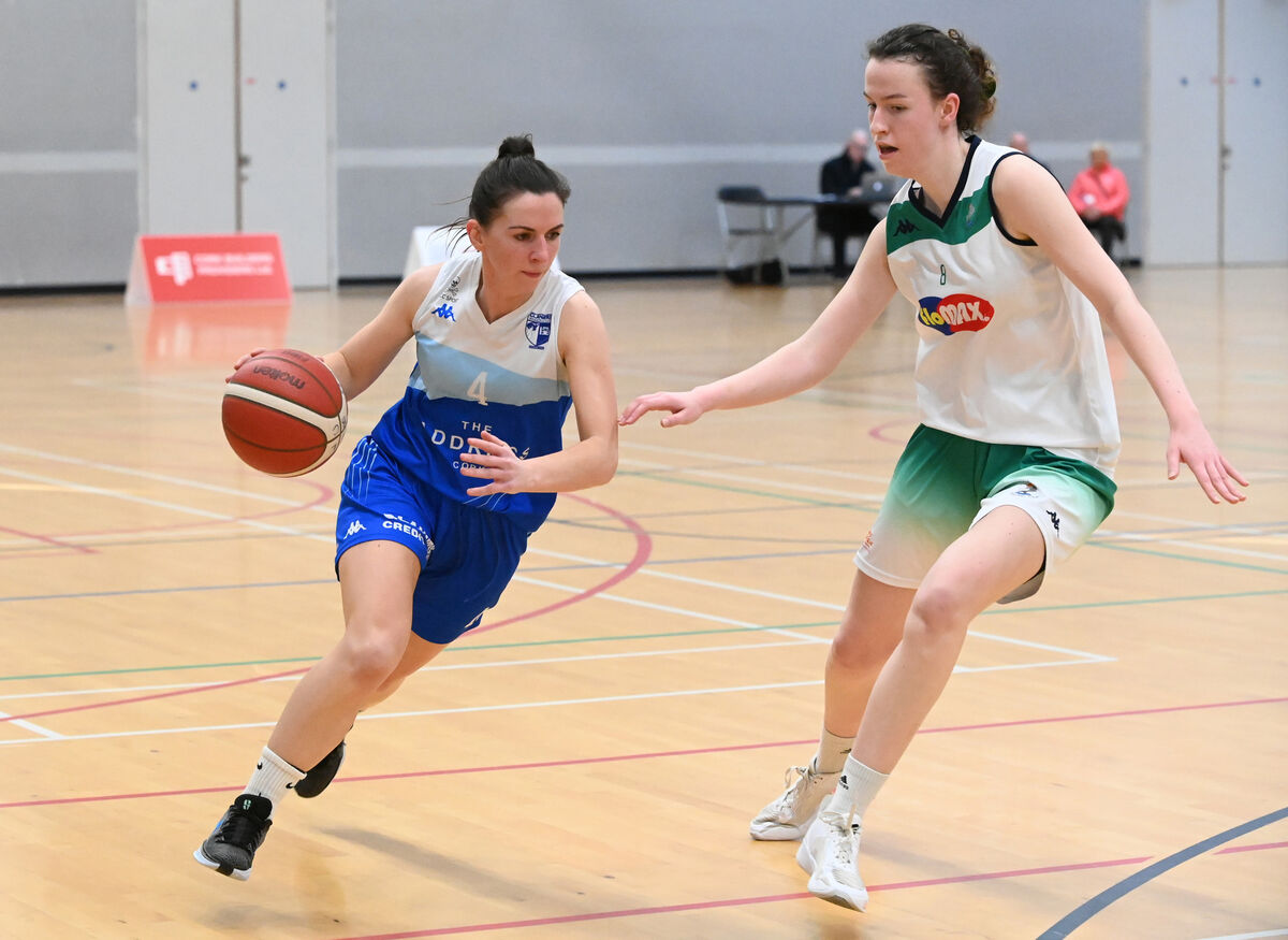 The Address UCC Glanmire's Aine McKenna takes on Flomax Liffey Celtic's Rachel Huijsdens. Picture: Eddie O'Hare The Address UCC Glanmire's Aine McKenna takes on Flomax Liffey Celtic's Rachel Huijsdens. Picture: Eddie O'Hare